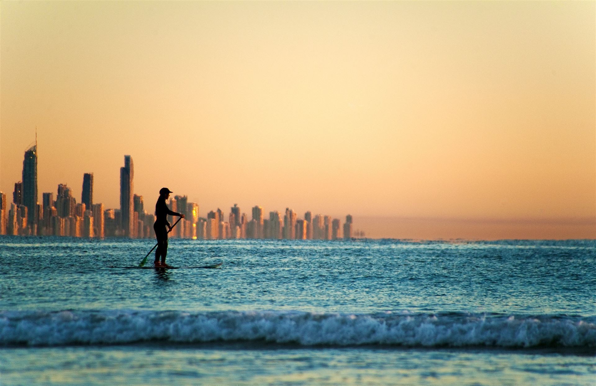 Stand-Up Paddeler in Gold Coast