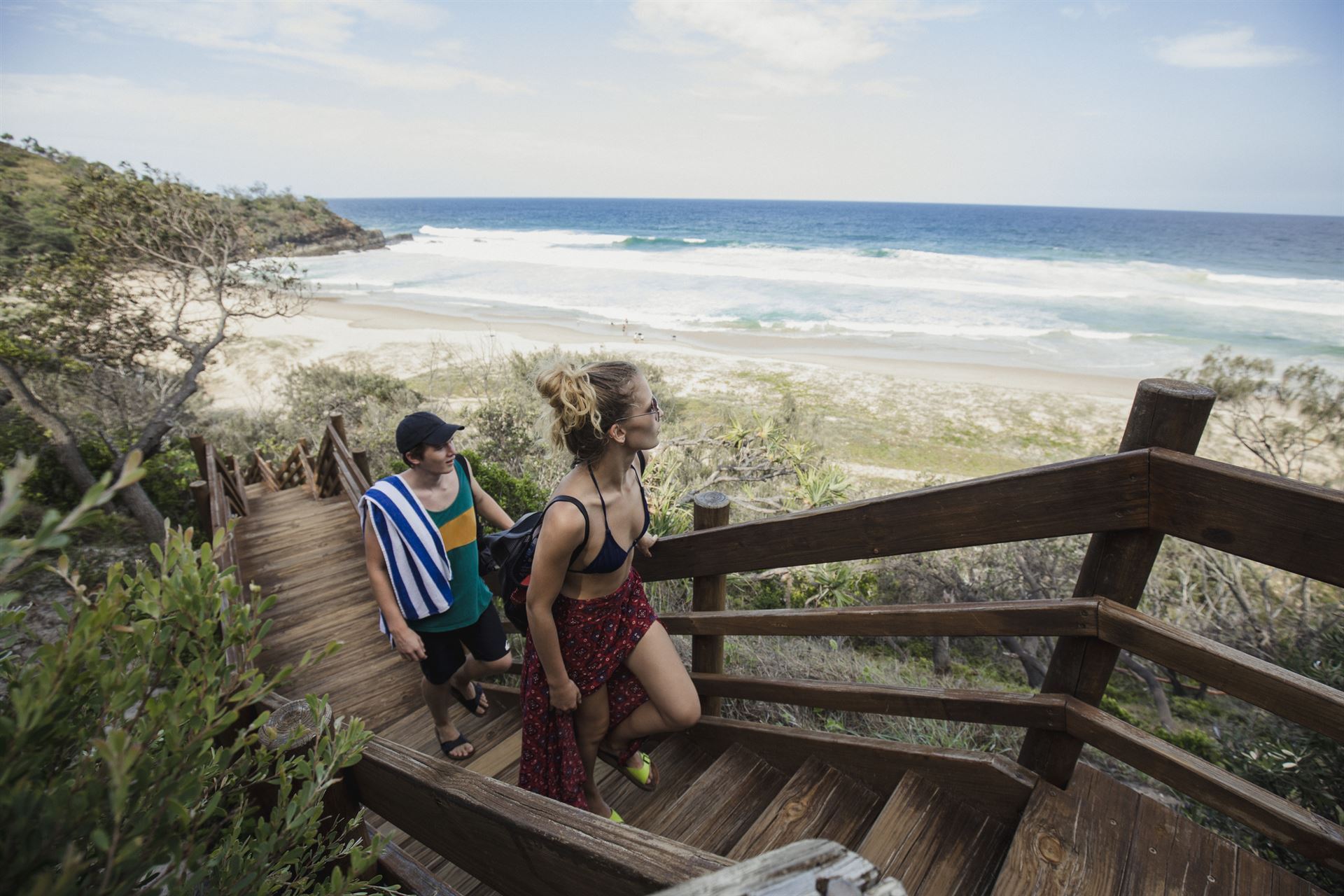 Touristen an der Sunshine Coast