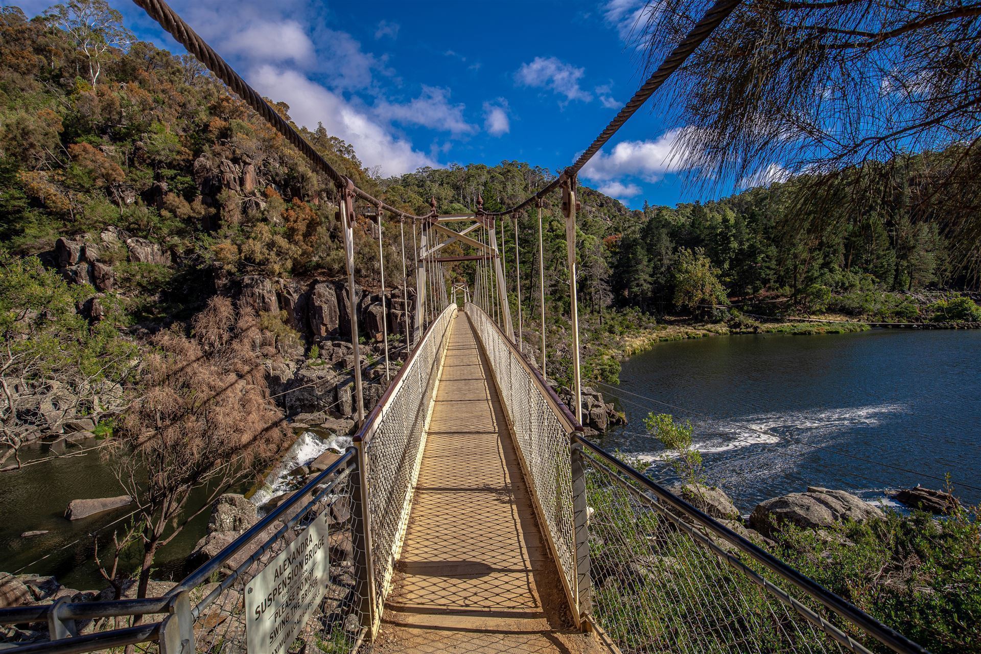 Fußgängerbrücke über Cataract Gorge, Tasmanien, Australien