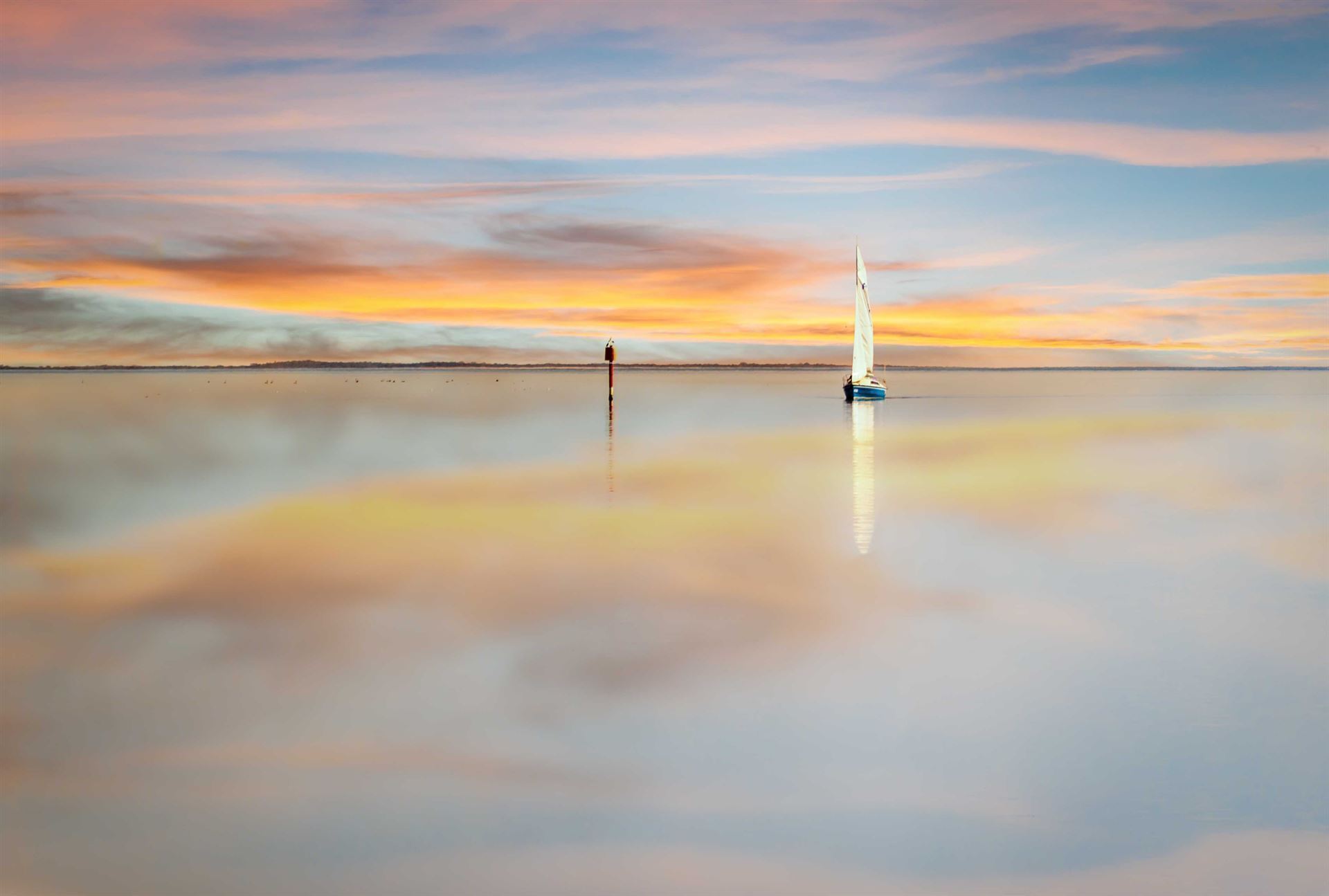 Yacht in den Gippsland Lakes