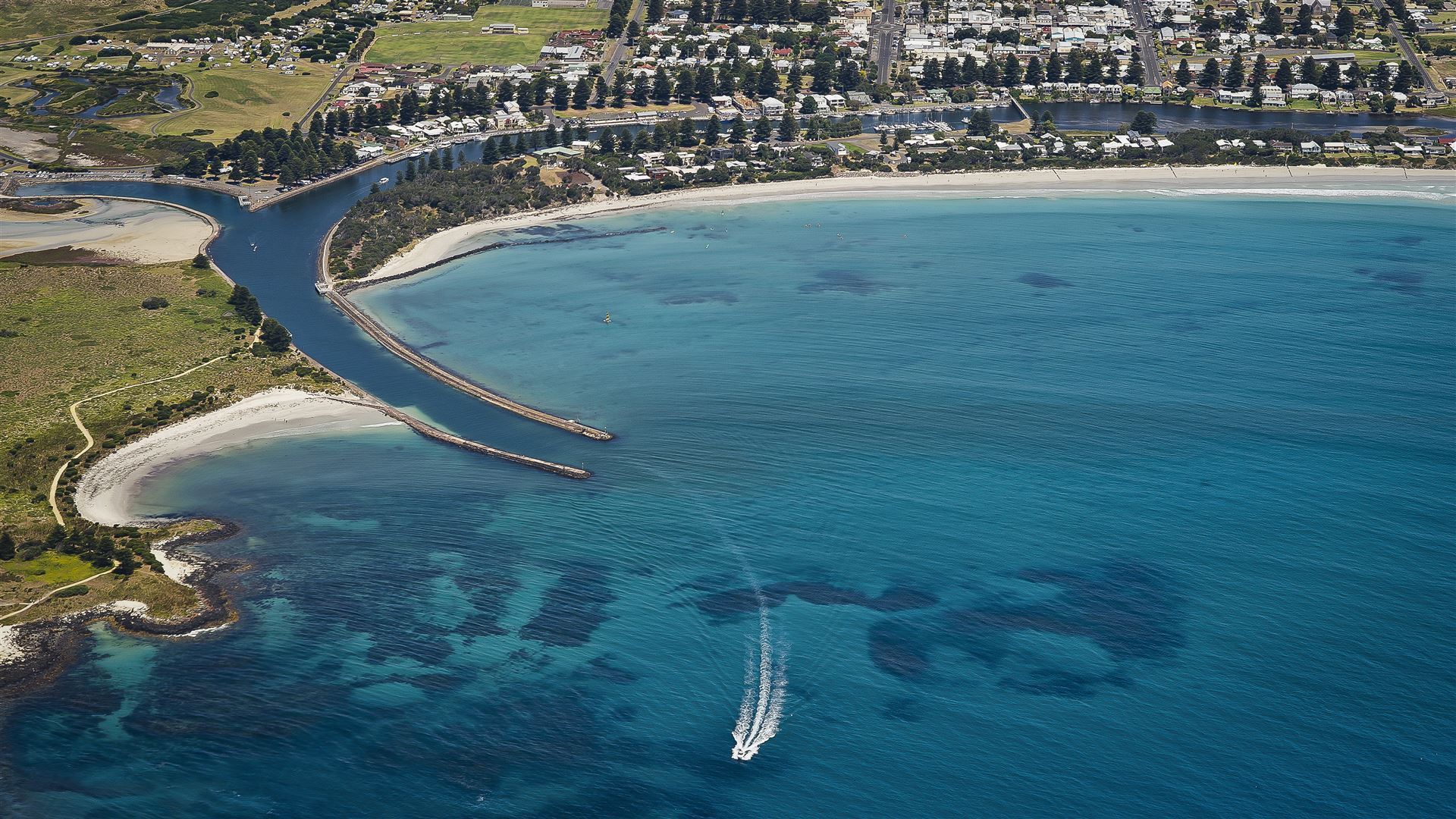 Luftaufnahme von Port Fairy