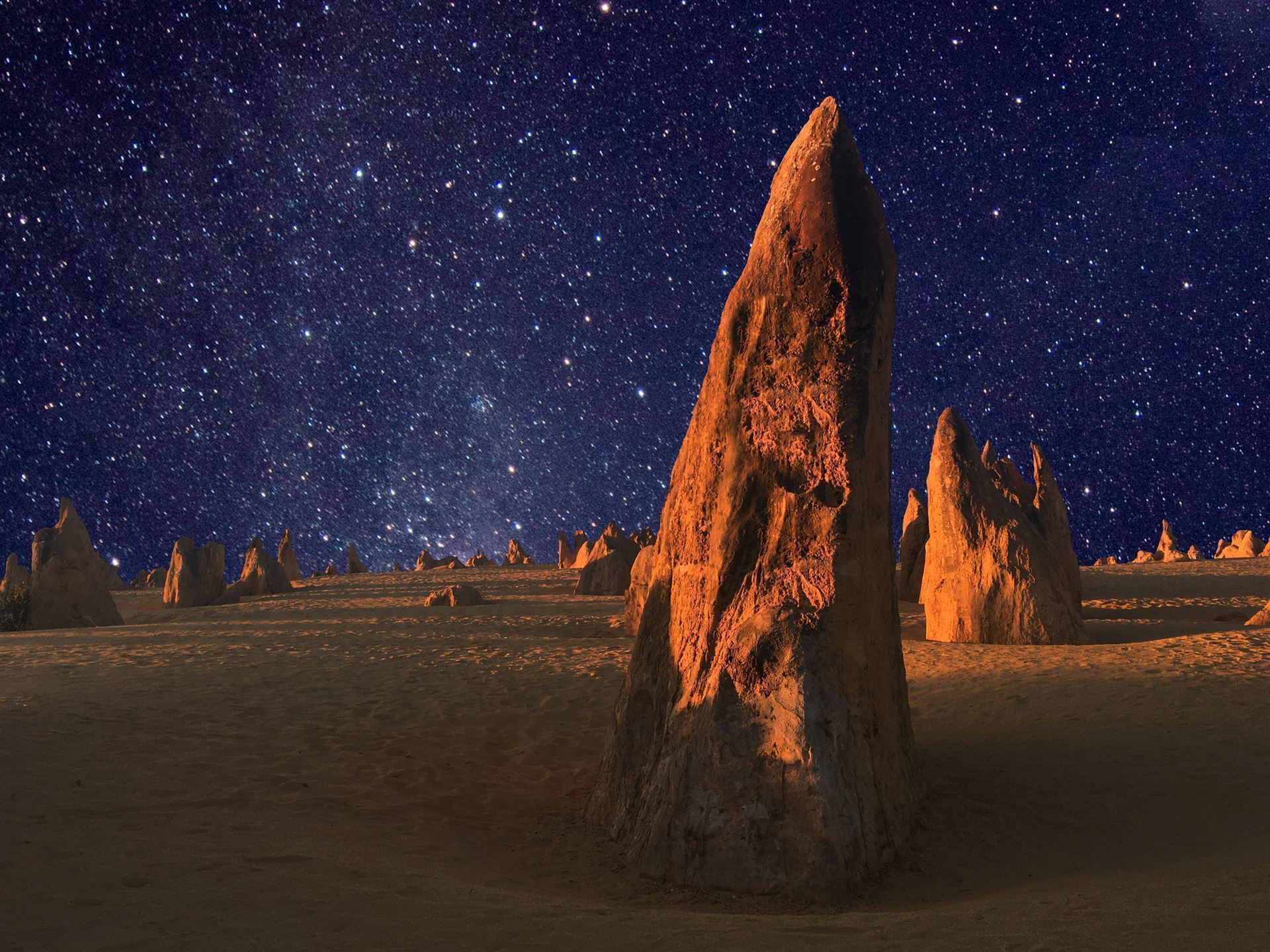 Sternenhimmel über den Pinnacles