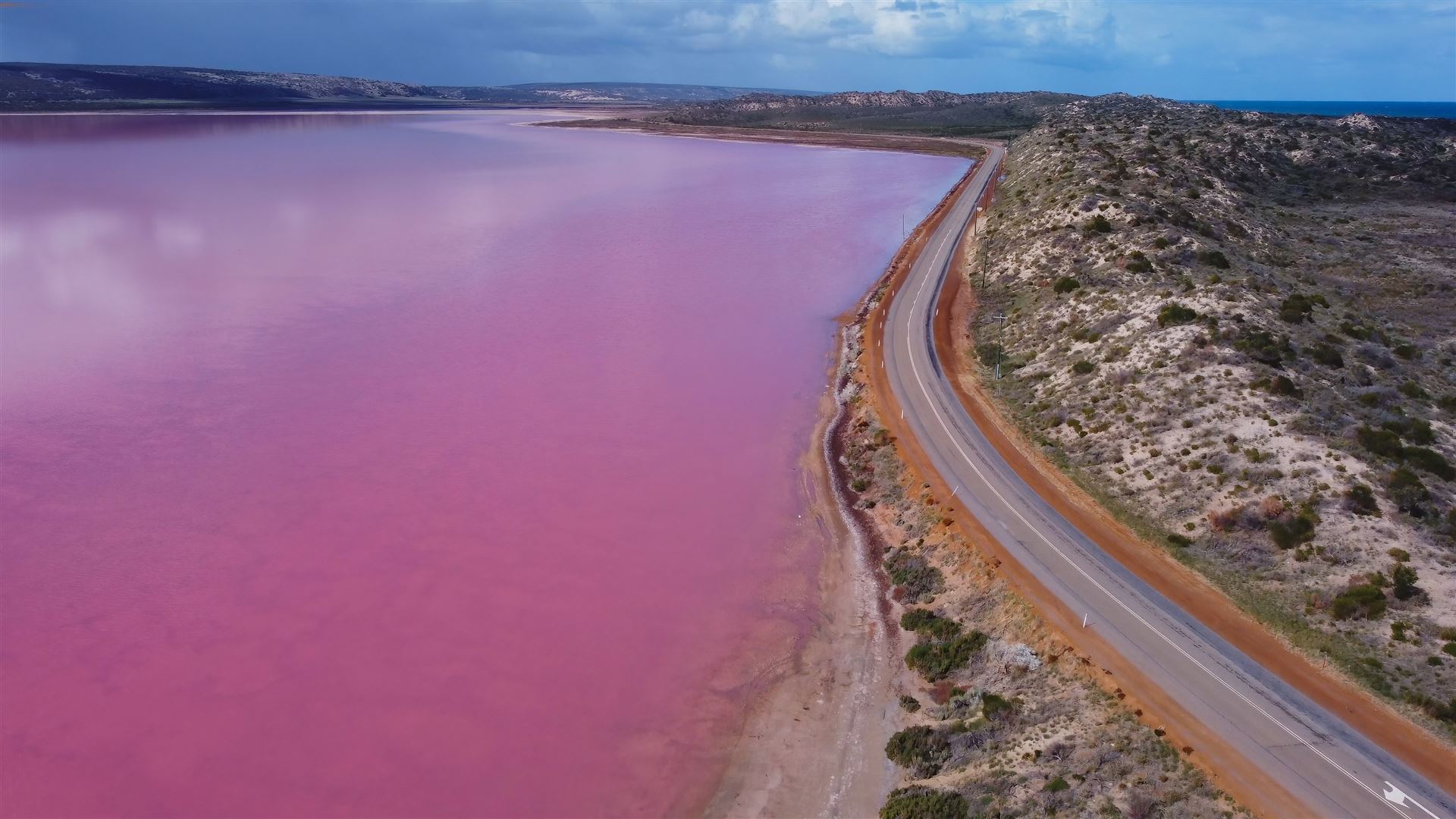 Pink Lake in Port Gregory