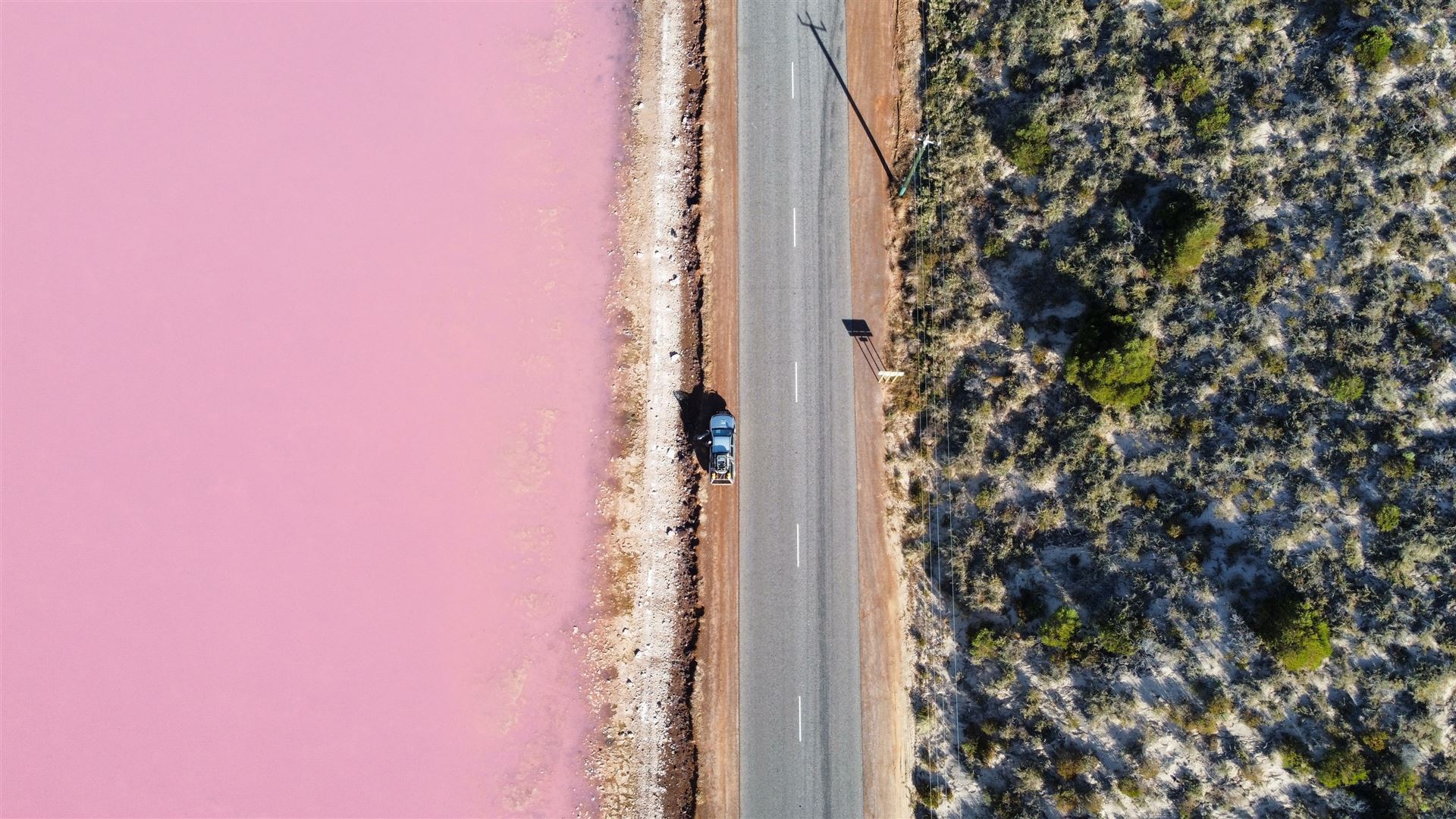 Pink Lake in Port Gregory