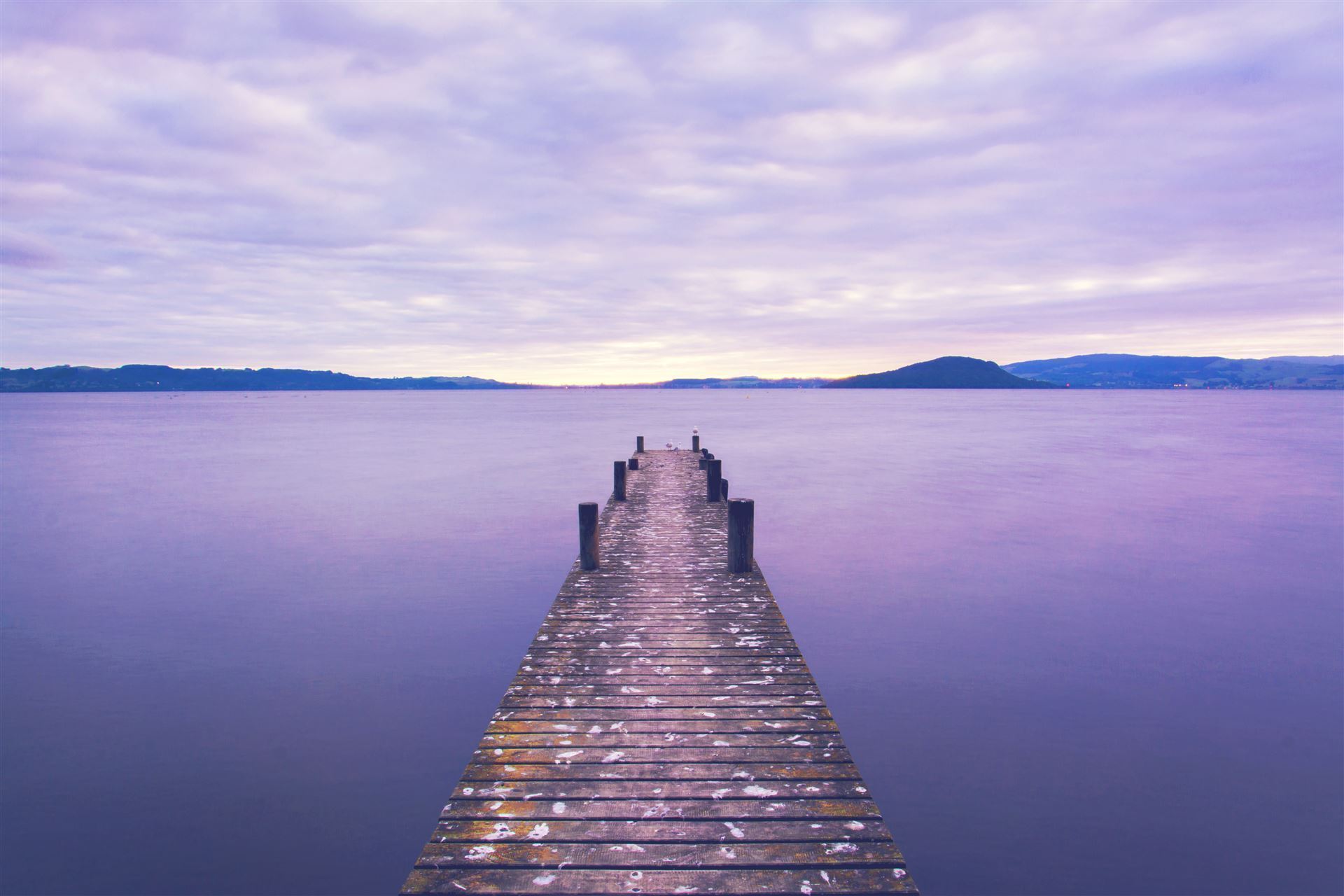 Rotorua Lake mit Steg