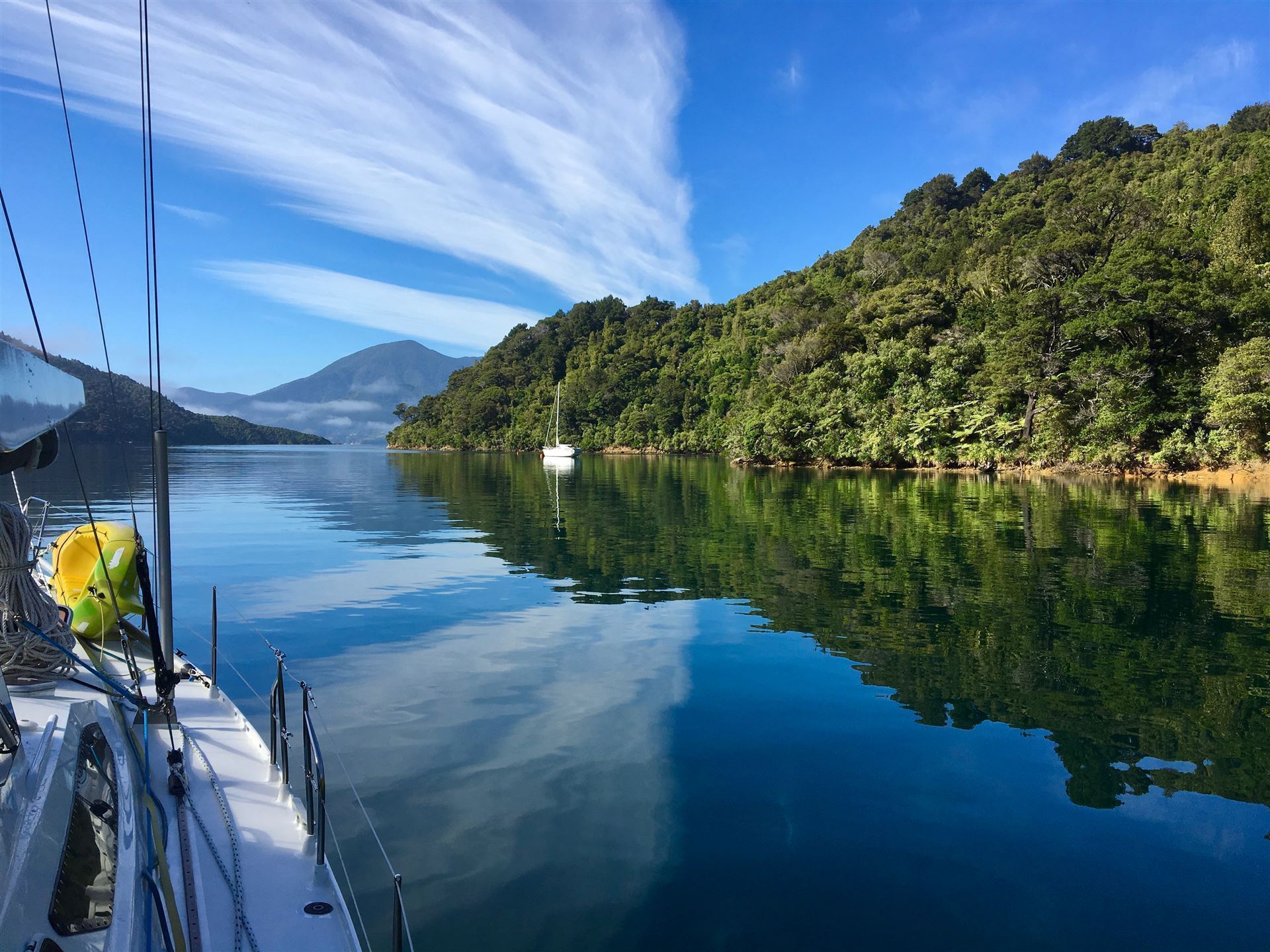 Queen Charlotte Sound mit Boot