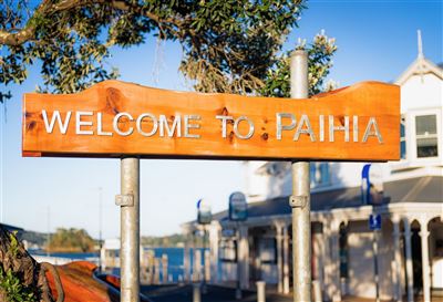 Willkommensschild Paihia