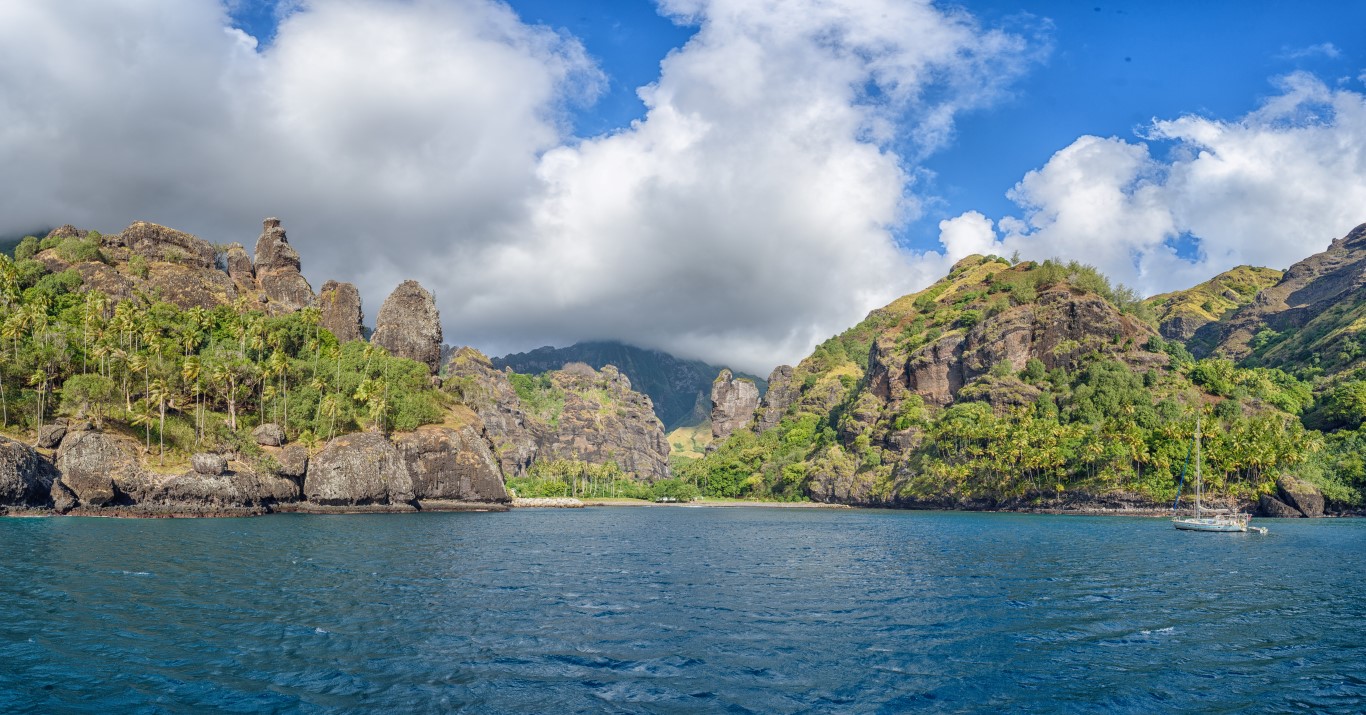 Landschaft auf Marquesas Inseln Insel Fatu Hiva