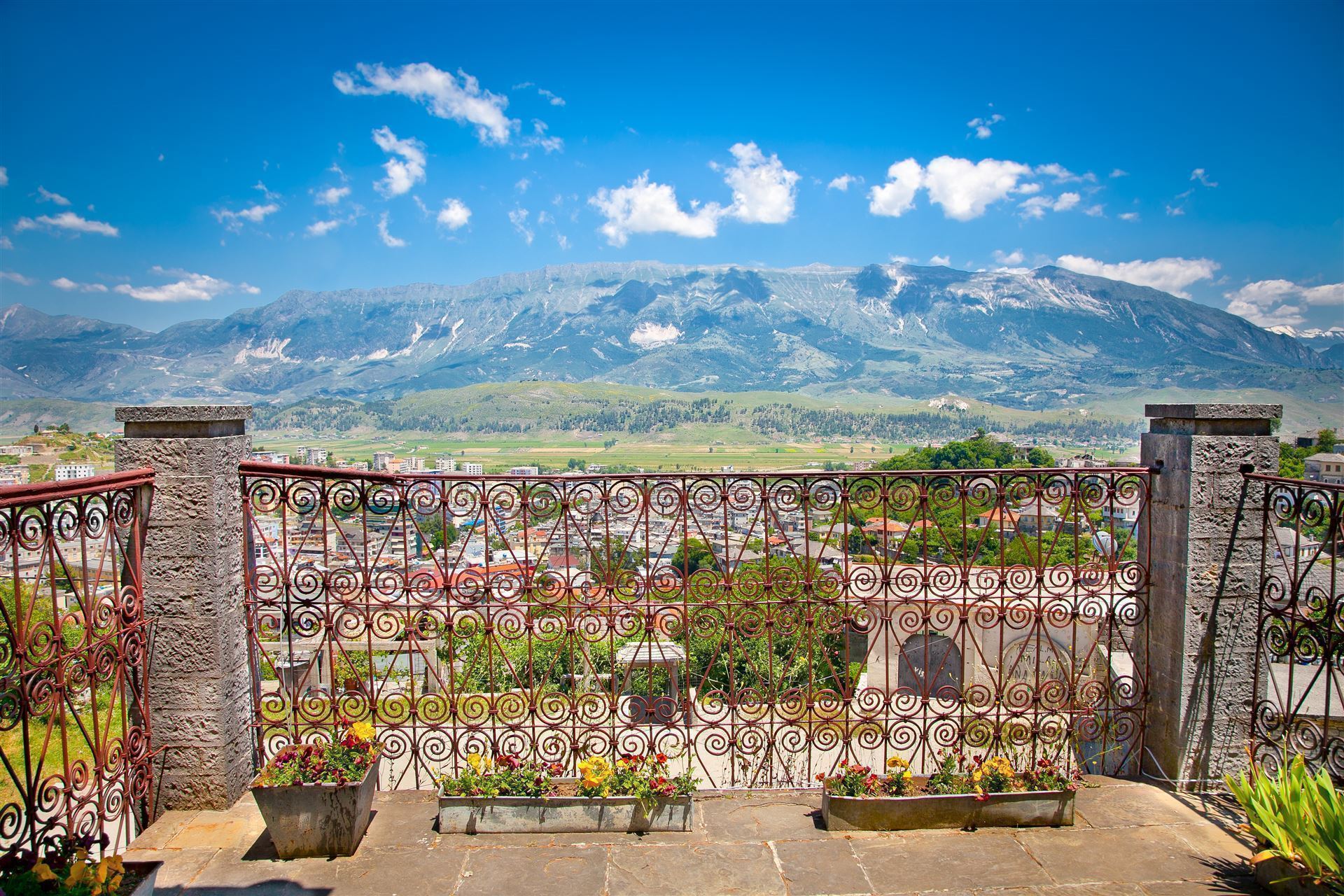 Blick vom Balkon