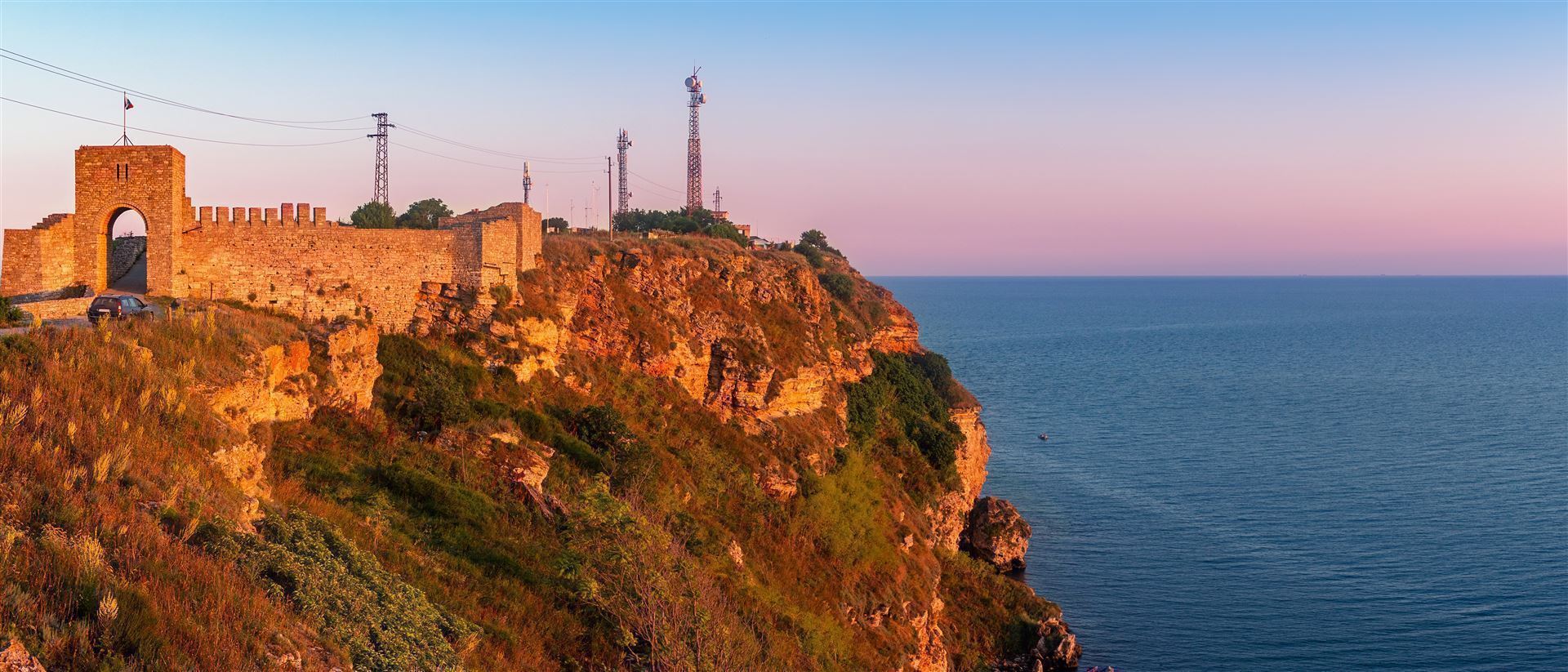 Festung bei Sonnenuntergang