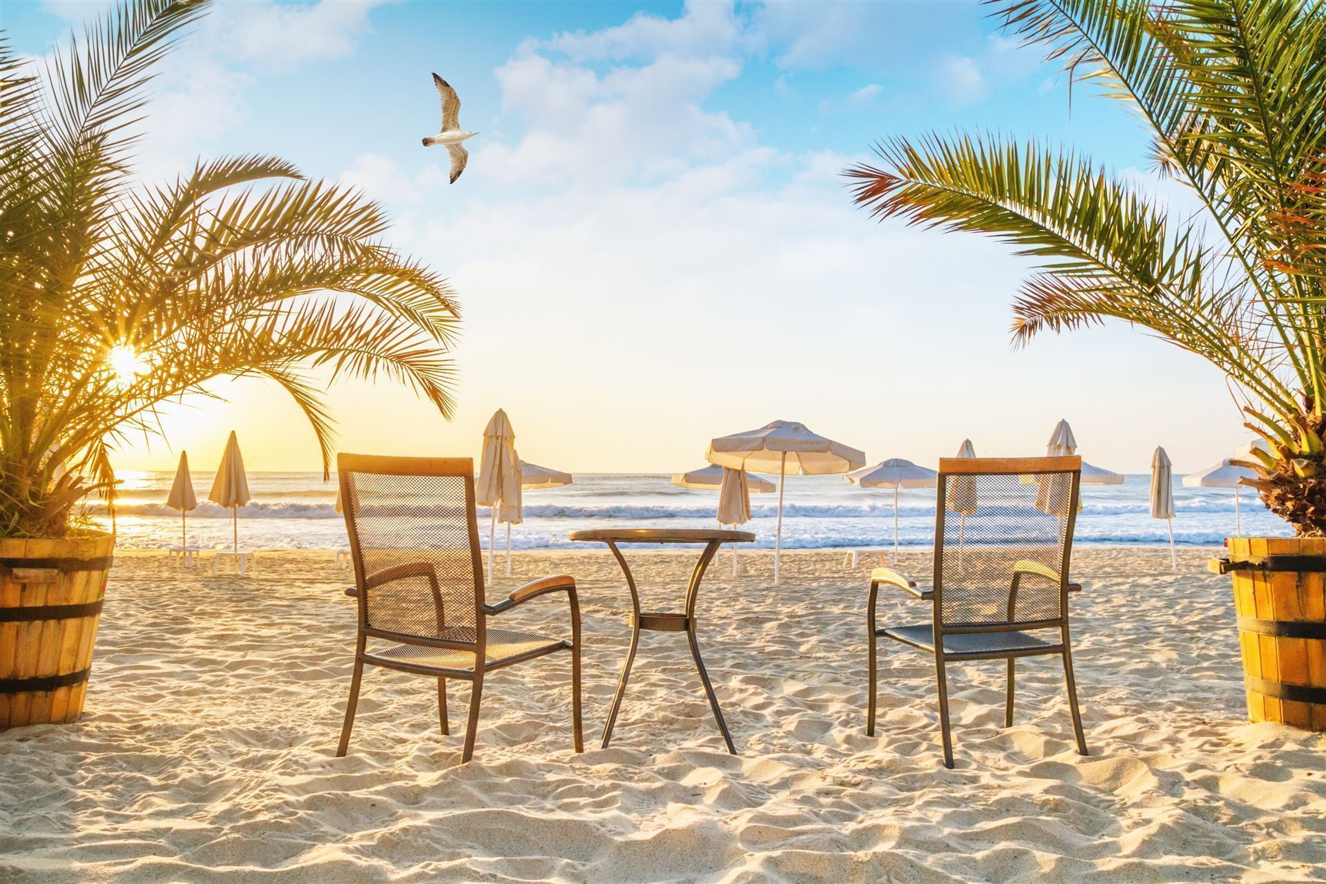 Strand im Sonnenuntergang