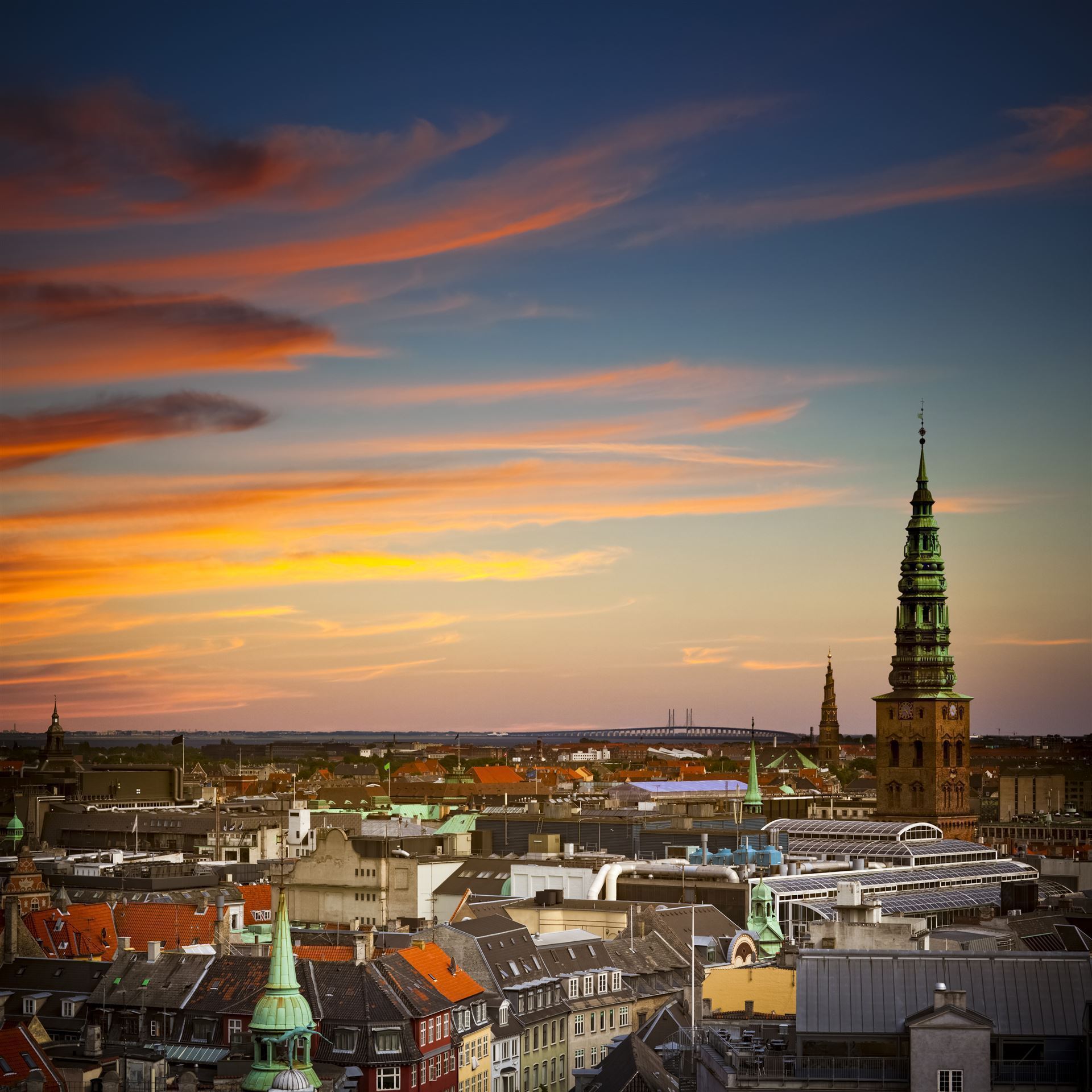 Kopenhagen im Sonnenuntergang