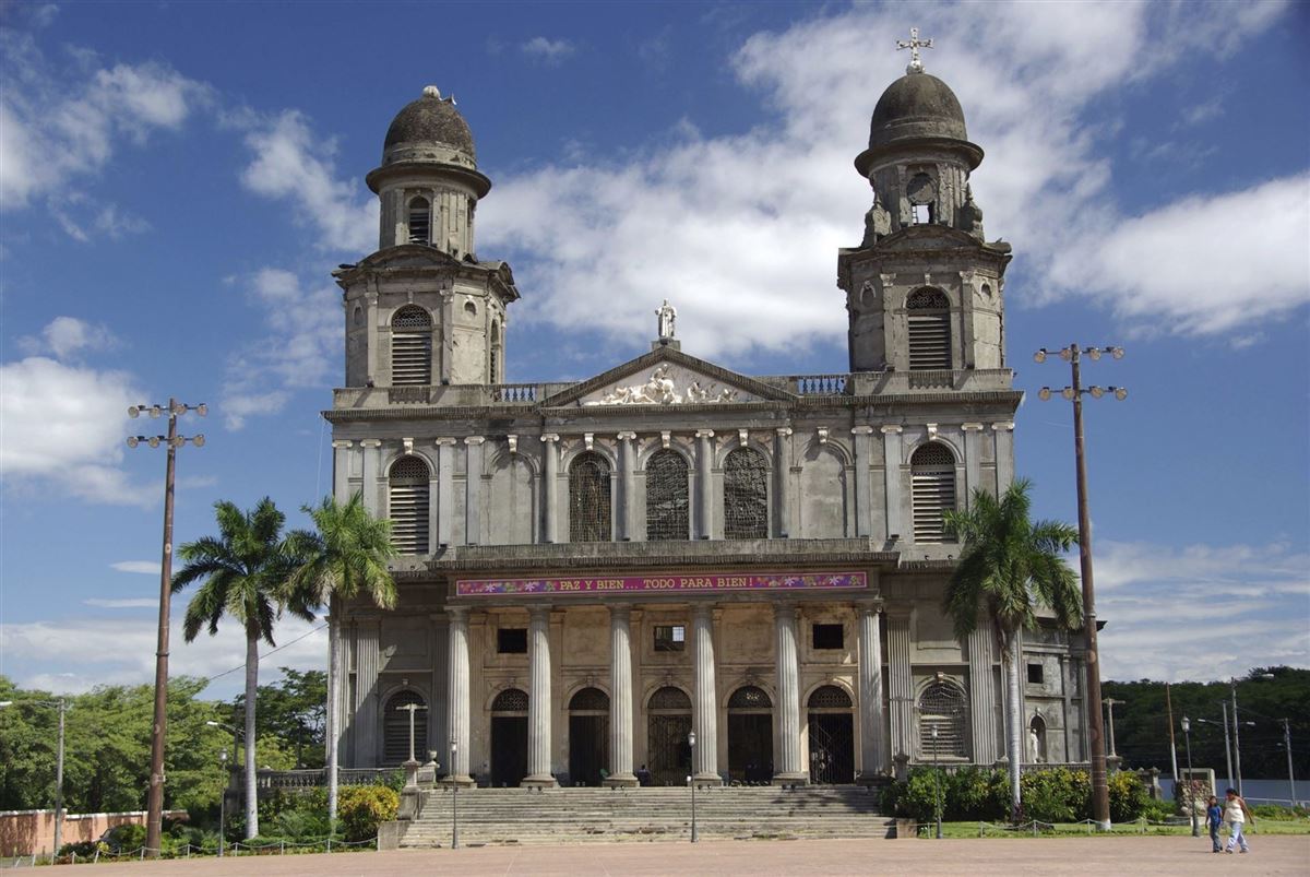 Blick auf die Kathedrale in Managua, Nicaragua