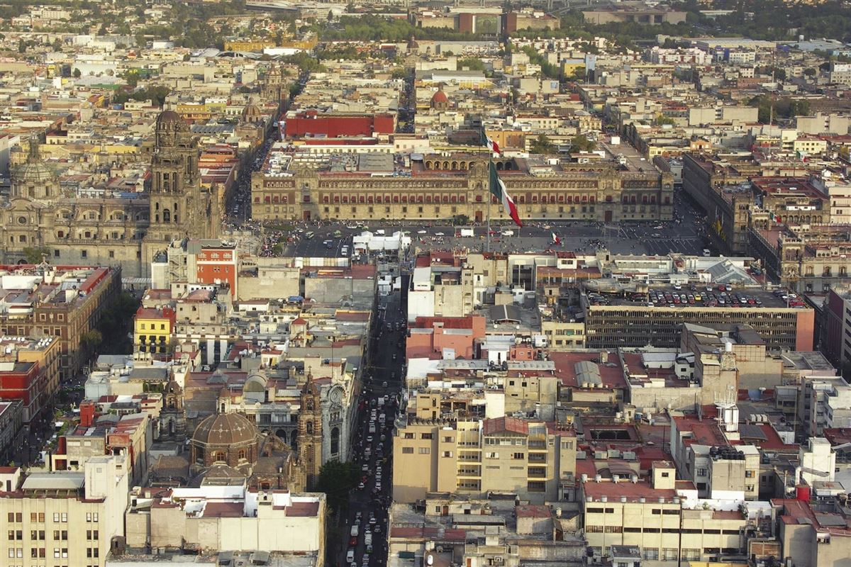 Das Zentrum von Mexico City
