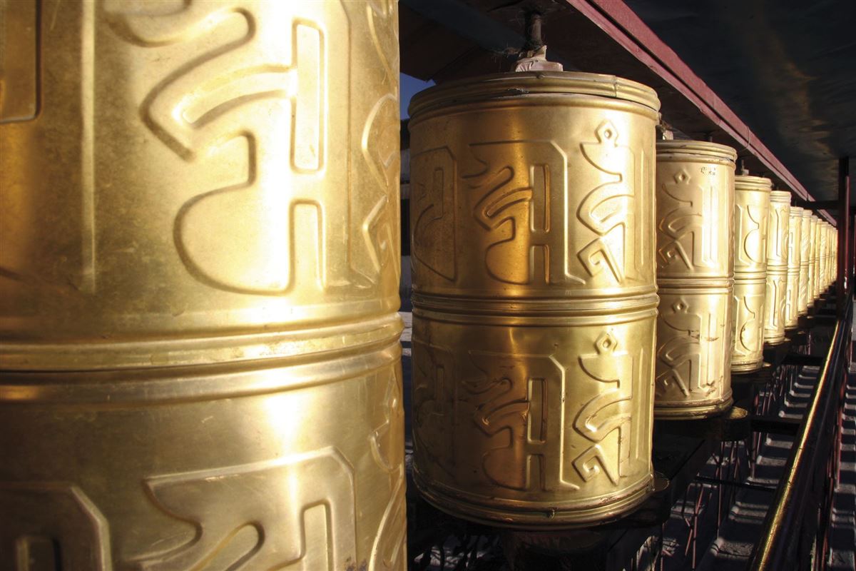 Gebetsmühlen im Kloster von Gyantse