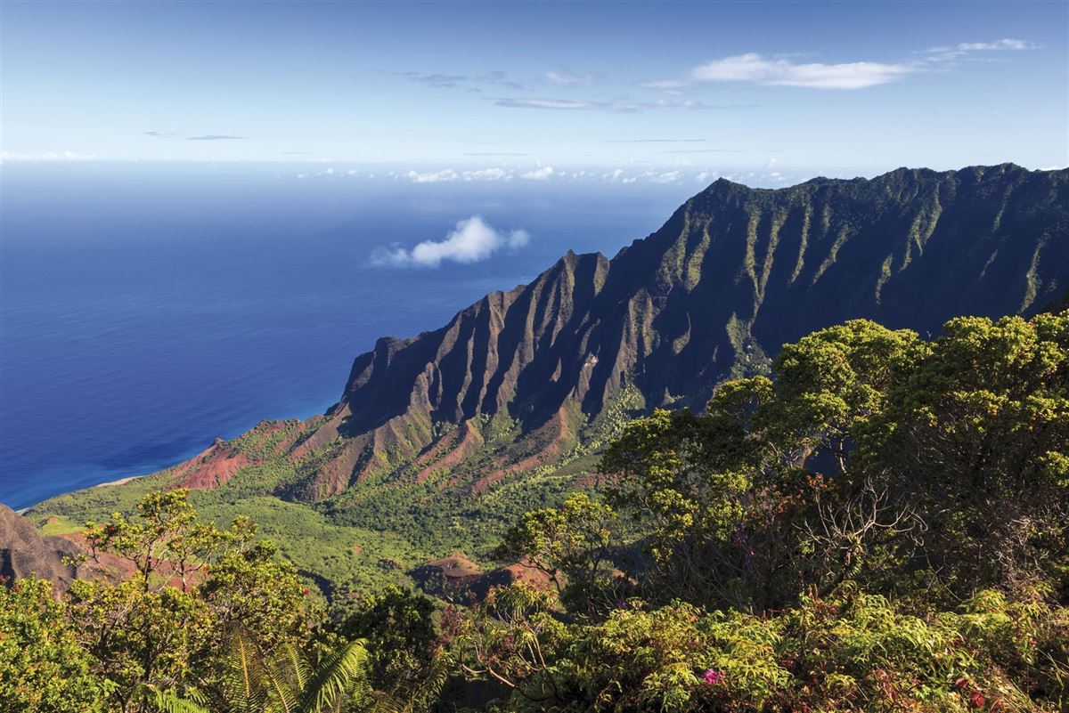 Malerisches Tal von Kalalau an der NaPali-Küste