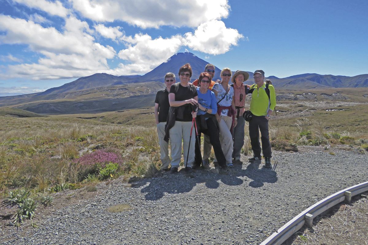Geführte Reisegruppe in Neuseeland