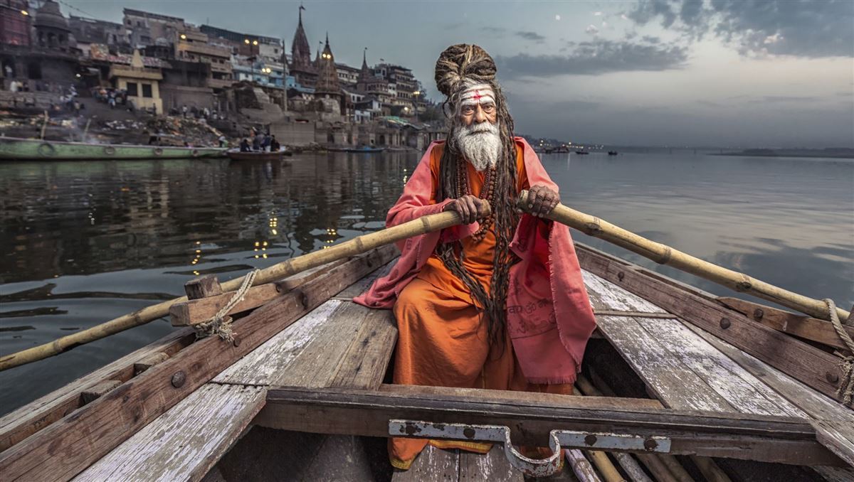 Auf dem Ganges in Varanasi