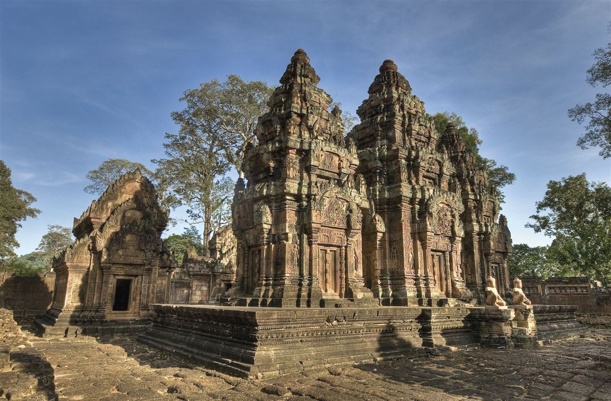 Der Banteay Srei Tempel in Angkor