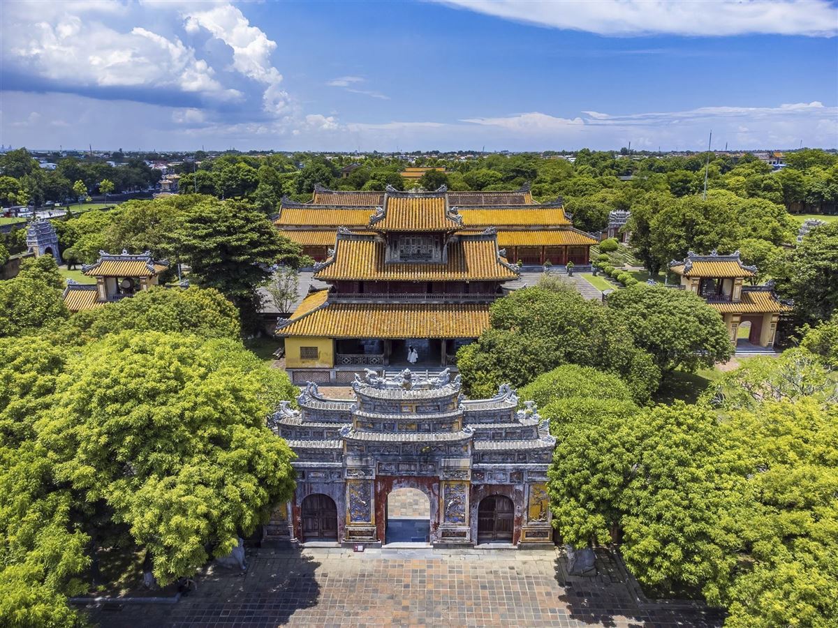 Blick auf den Kaiserpalast in Hué