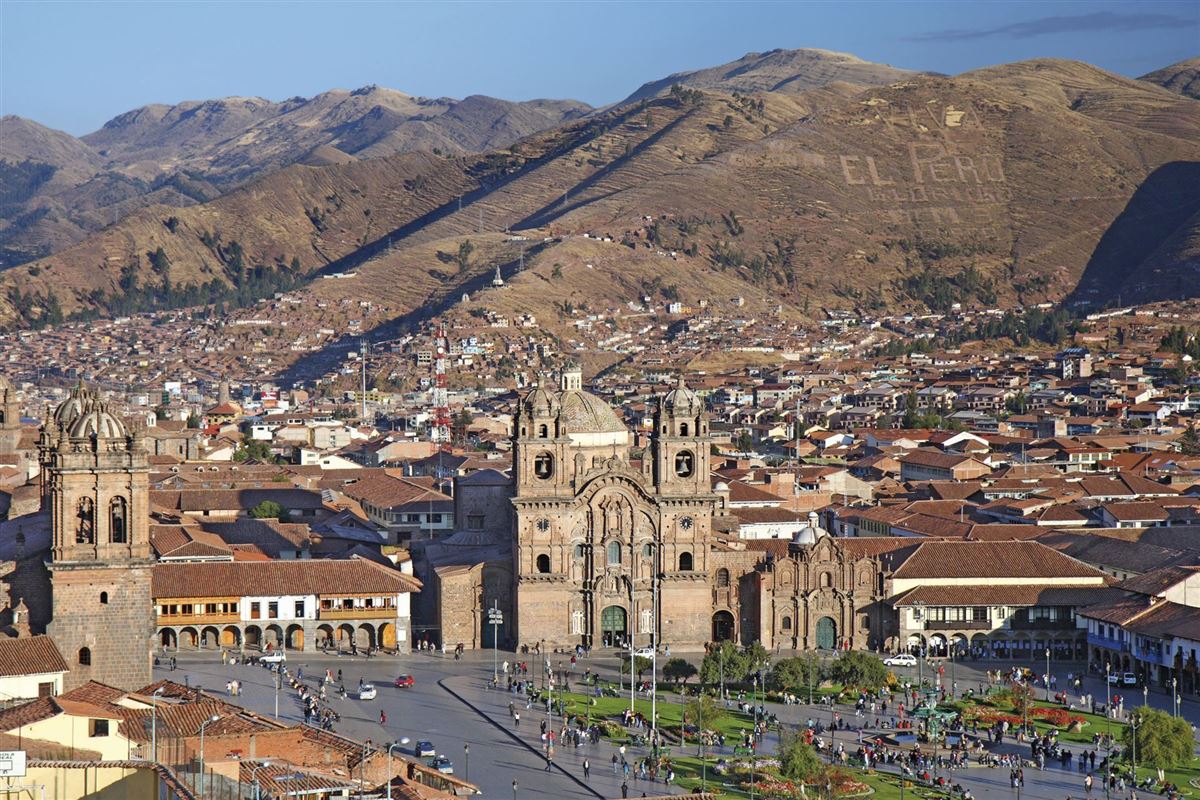 Blick auf Cusco, die alte Inka-Hauptstadt
