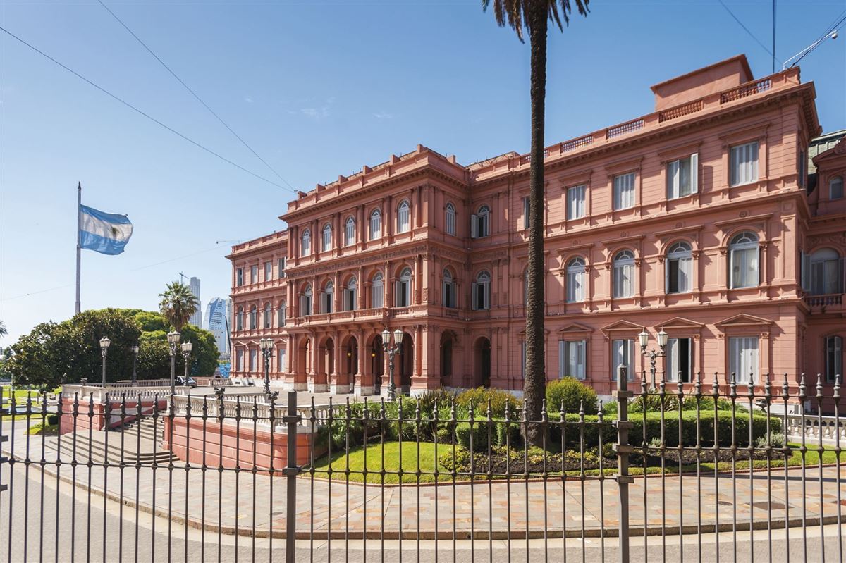 Der Regierungspalast, die "Casa Rosada"