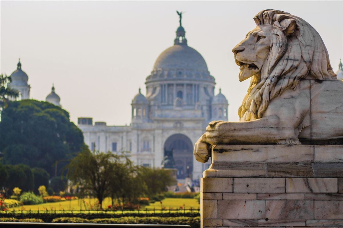 Blick auf das Victoria Memorial, Kolkata