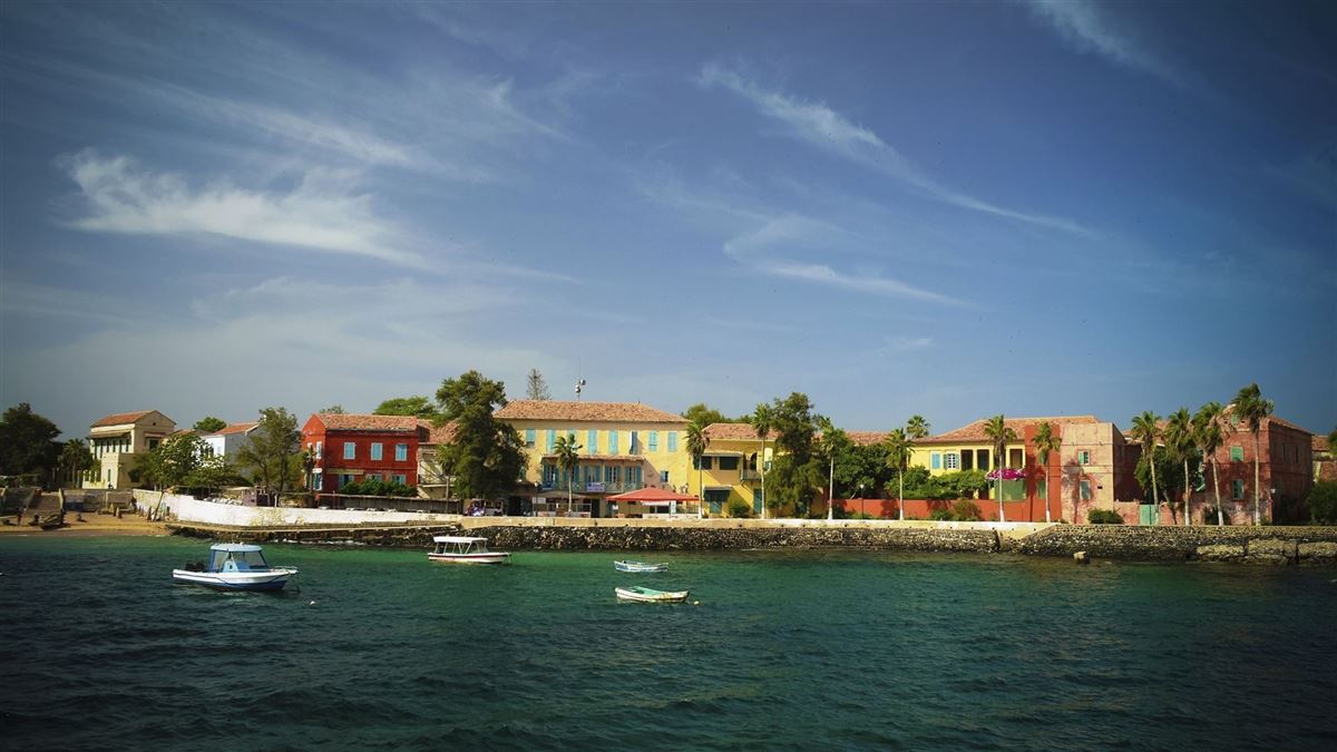 Blick auf die Altstadt der Insel Gorée