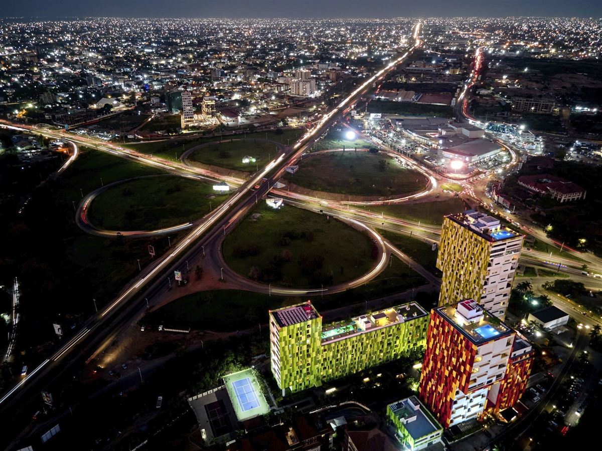Accra (Ghana) bei Nacht