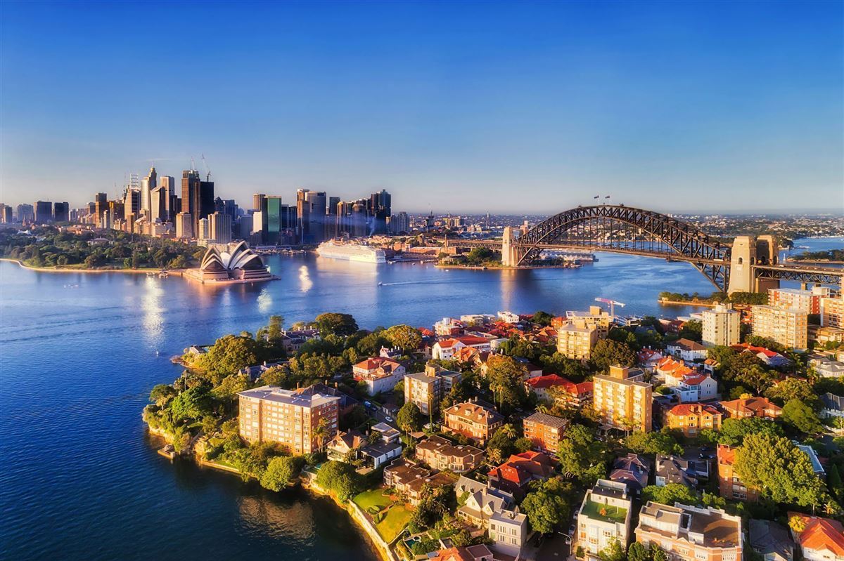 Blick auf Sydney und die Harbour Bridge