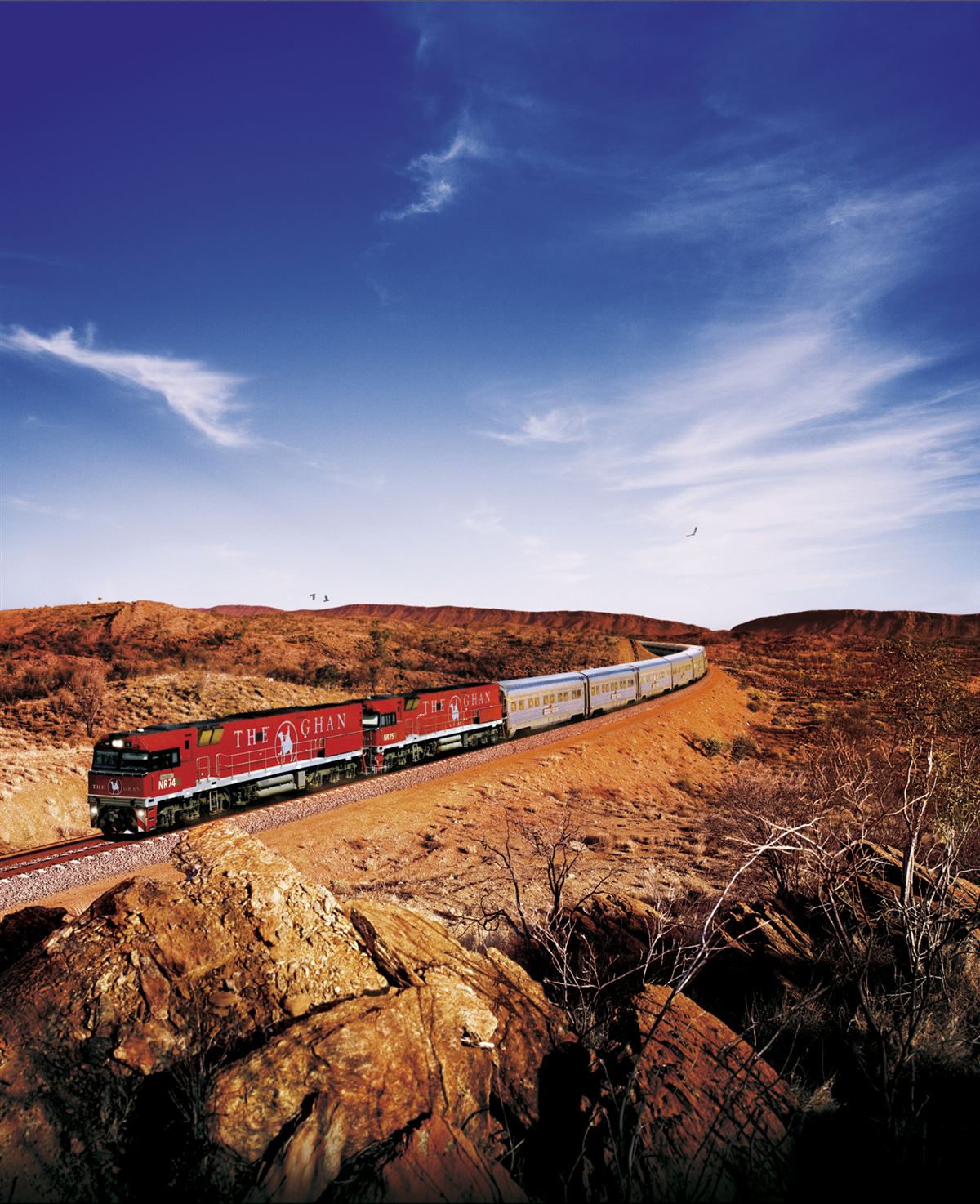 Der GHAN in der Nähe von Alice Springs