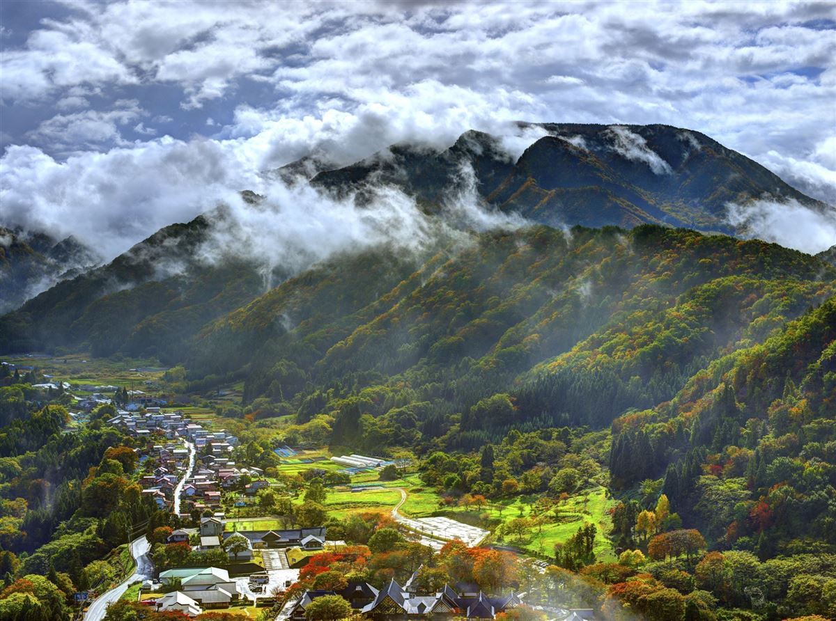 Tal in Yamadera, Yamagata, Japan.