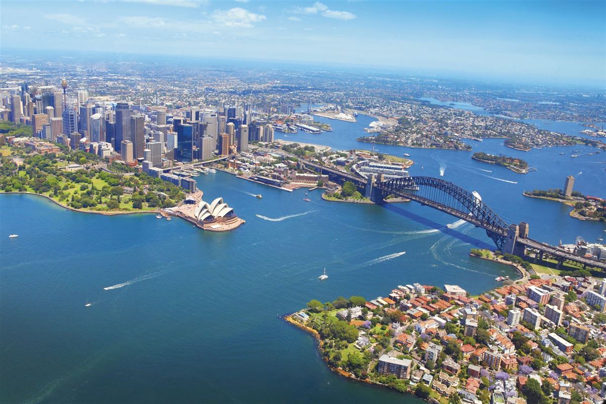 Blick auf Sydney und die Harbour Bridge