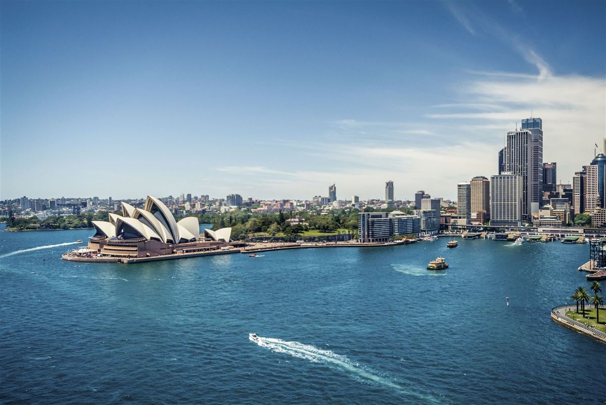 Blick auf den Hafen von Sydney, Australien
