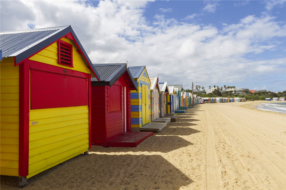 Brighton Beach in Melbourne