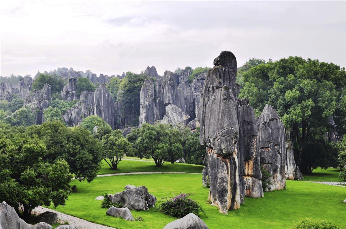 Der einzigartige Steinwald bei Kunming, China