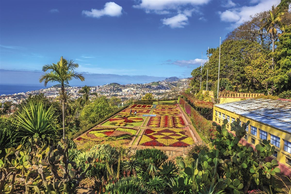 Panorama auf den botanischen Garten in Funchal