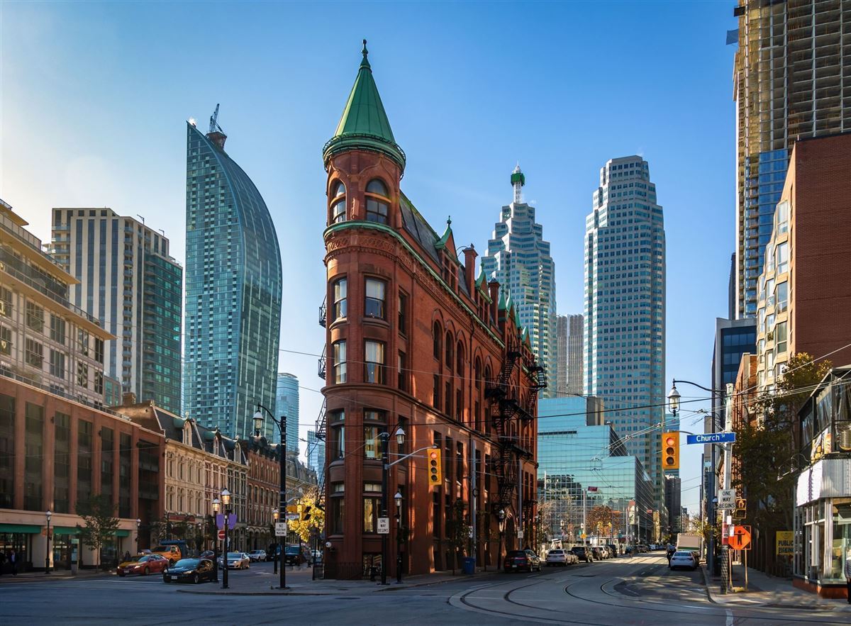 Gooderham oder Flatiron Building in der Innenstadt von Toronto