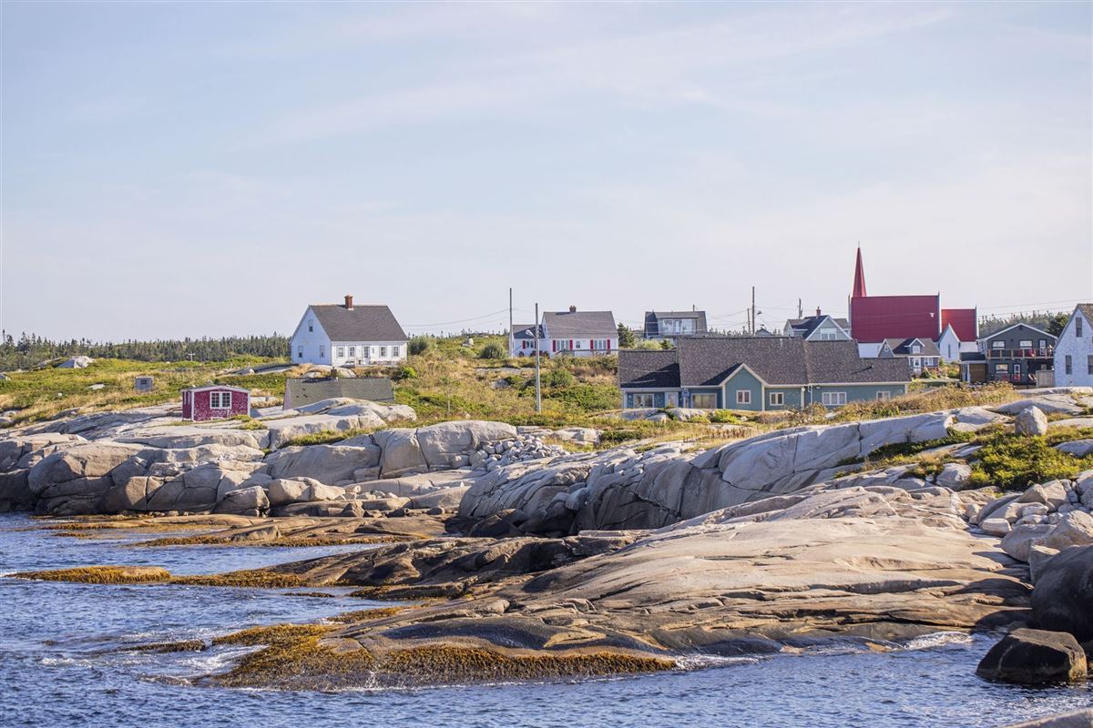 Idyllische Küstenlandschaft in Peggy's Cove, Nova Scotia