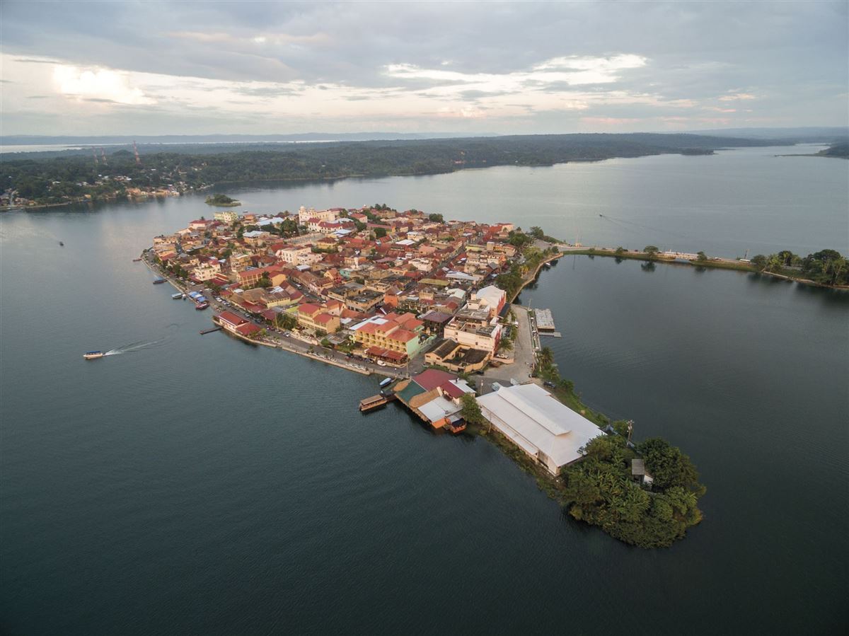 Blick auf Flores, Guatemala