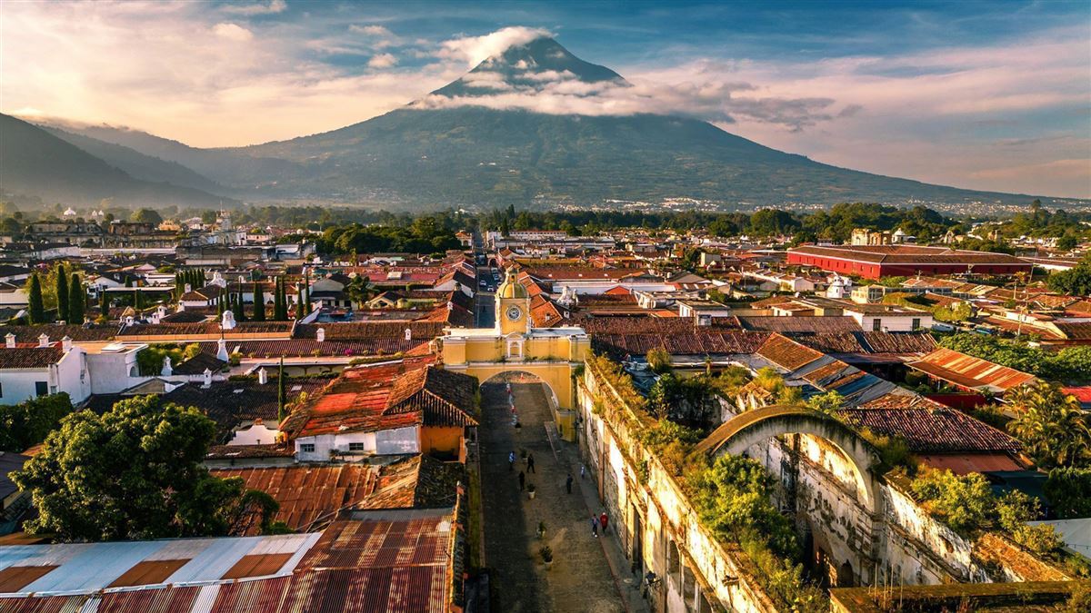 Blick auf die Stadt Antigua Guatemala