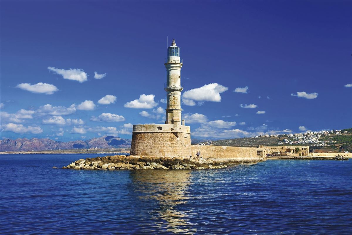 Leuchtturm im venezianischer Hafen von Chania