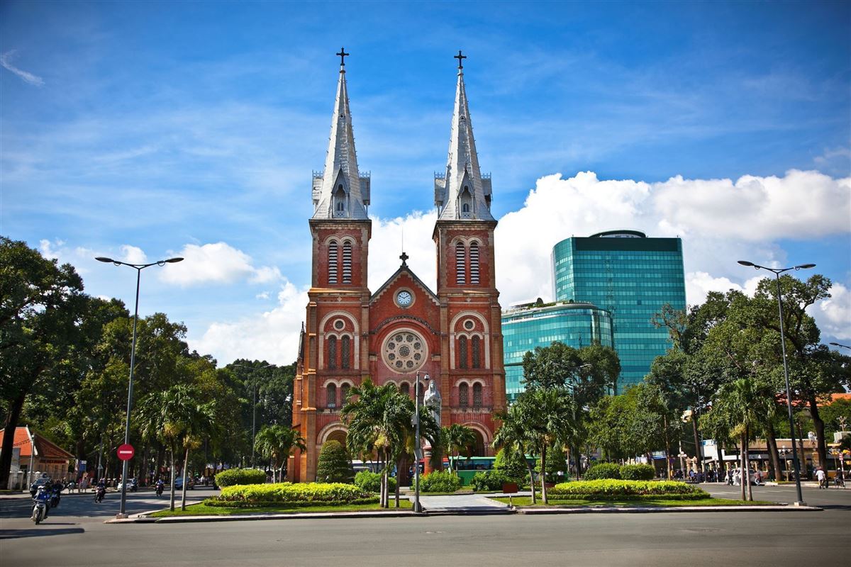 Kathedrale Notre-Dame in Ho-Chi-Minh-Stadt