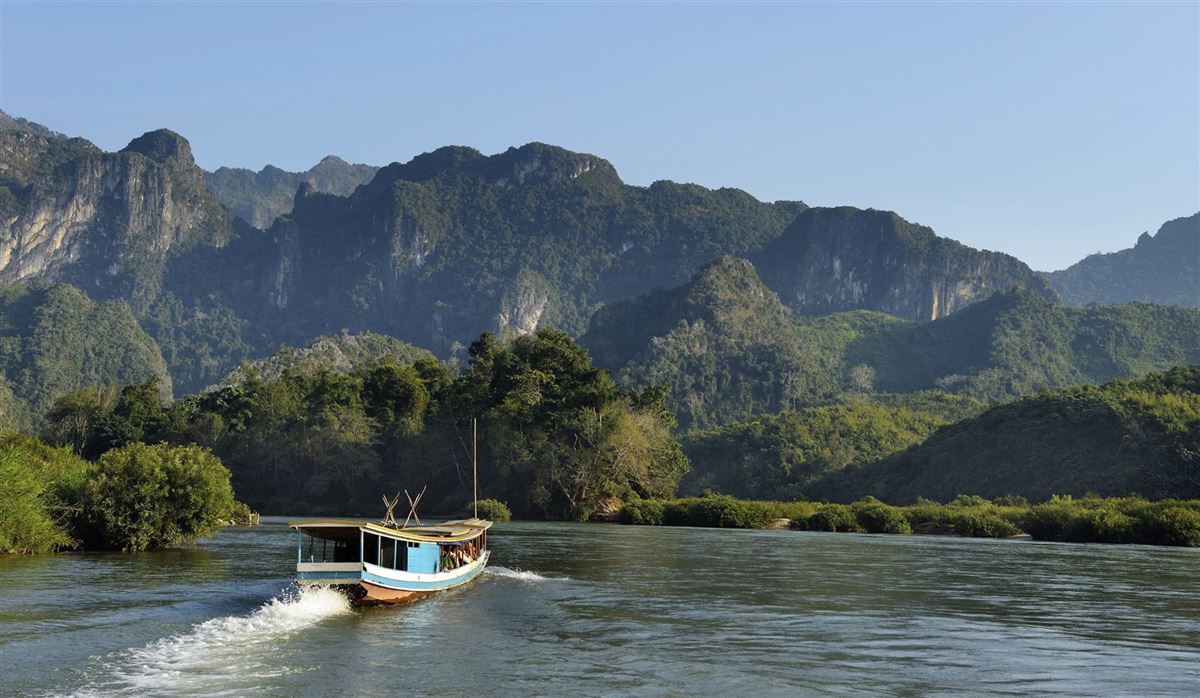 Boot auf dem Mekong