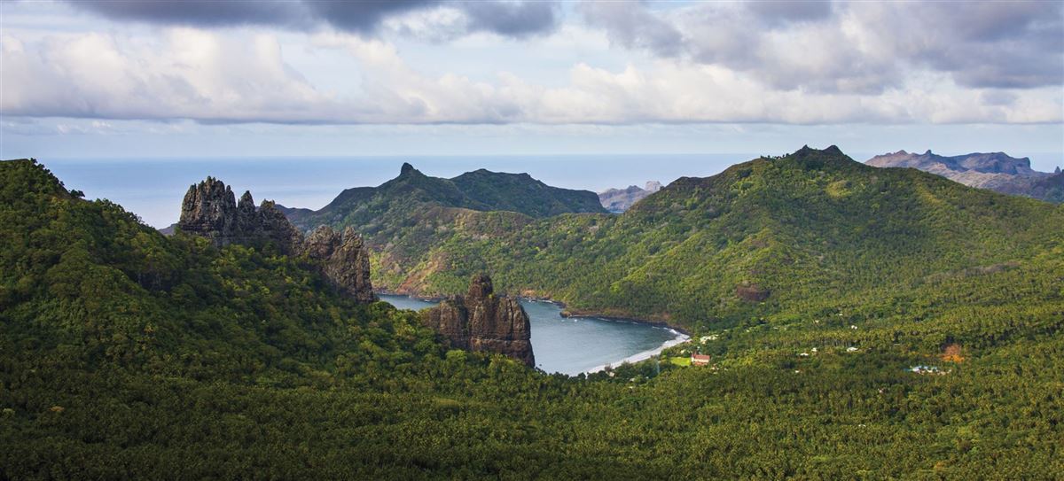 Blick auf Taiohae, Nuku Hiva