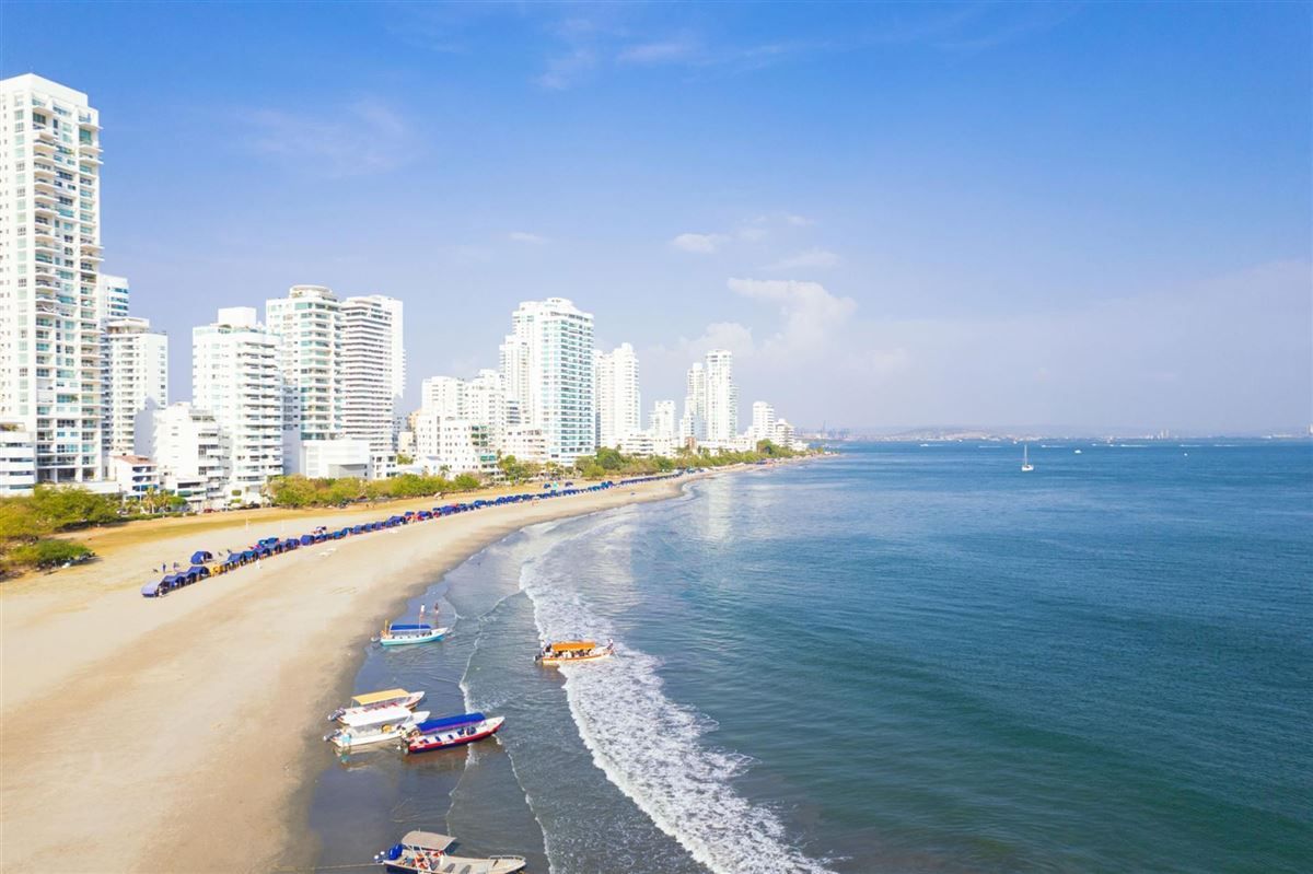 Kolumbien, Cartagena, Bocagrande Strand
