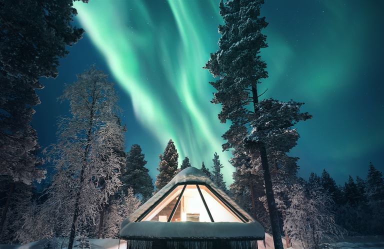 Schneespaß in Lappland Aurora Village Ivalo