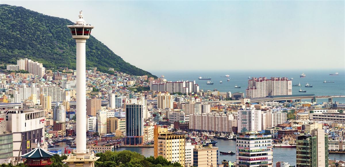 Busan und sein Stadtteil Jung-gu