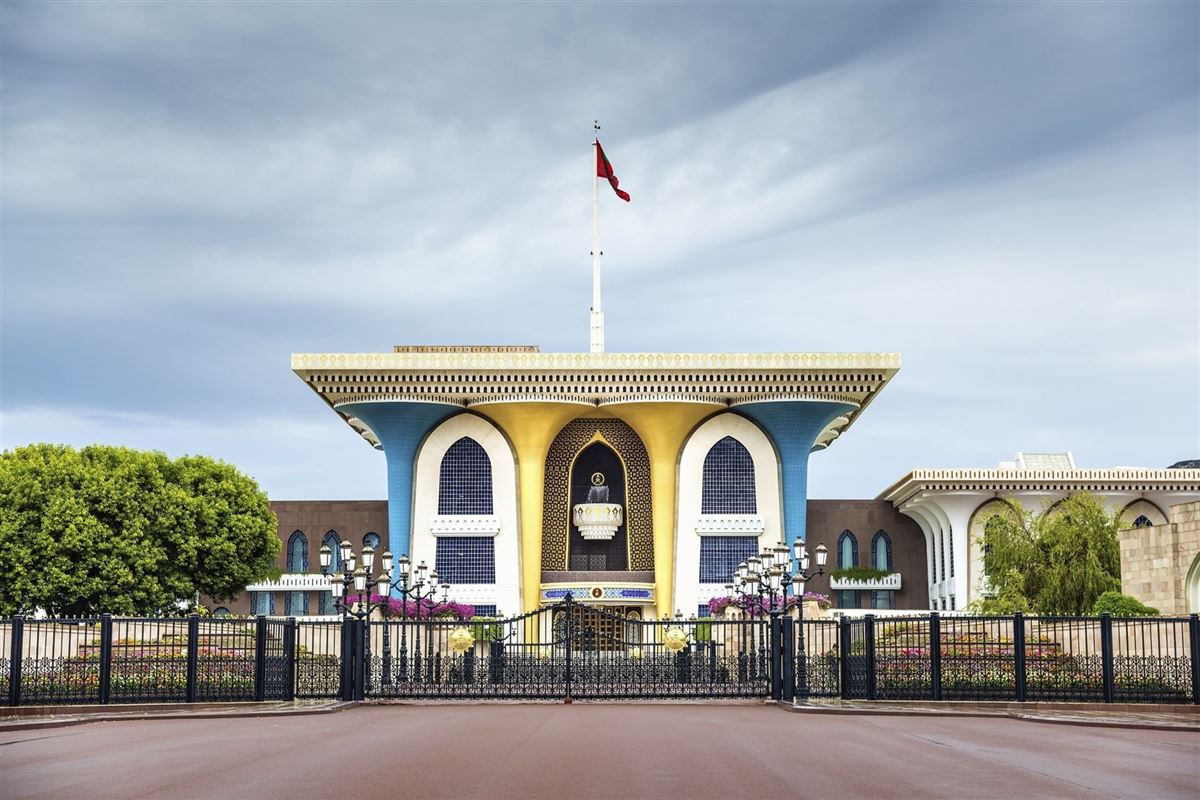 Der Arbeitspalast "Al Alam" des Sultans