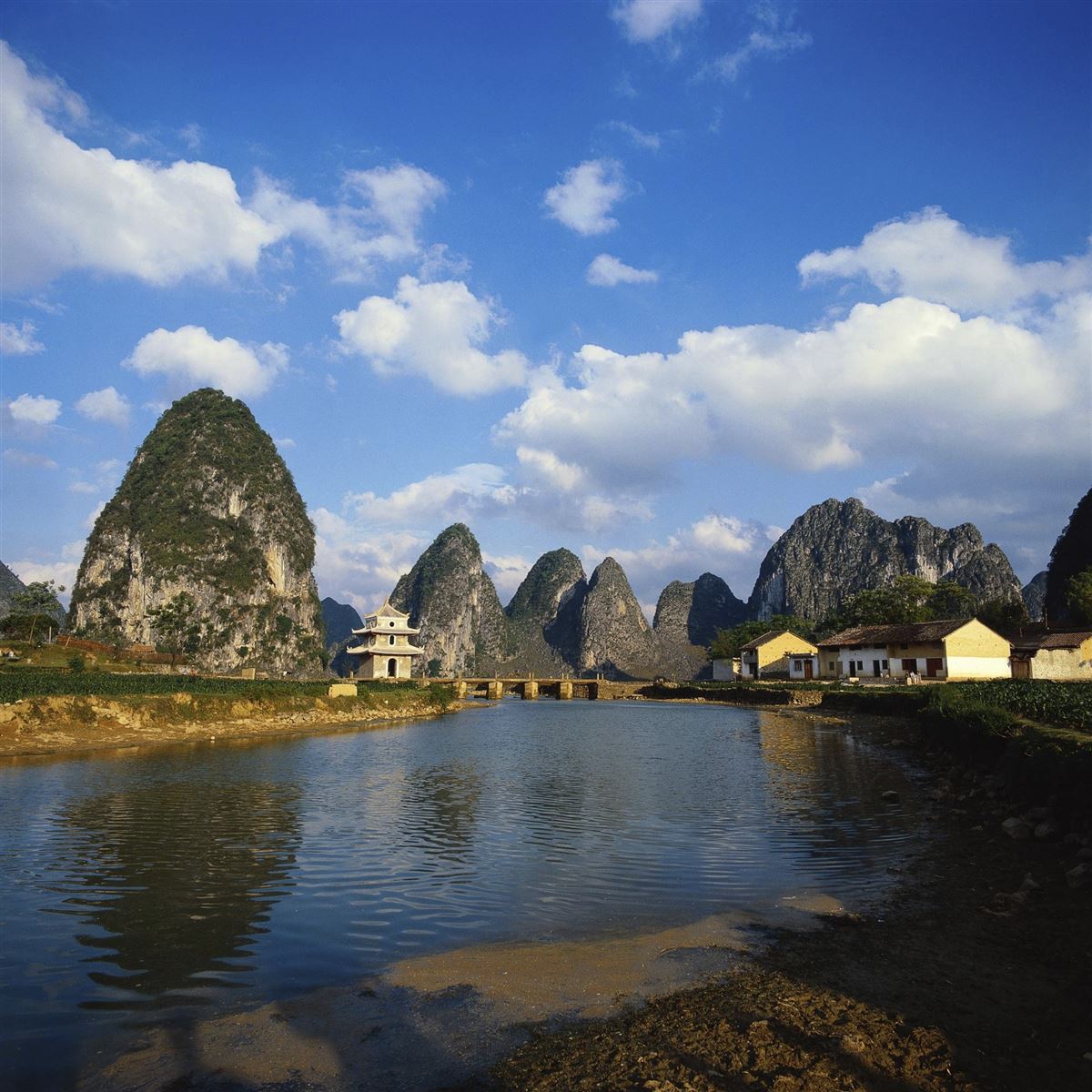 Einzigartiges Panorama: Karstberge in Guilin